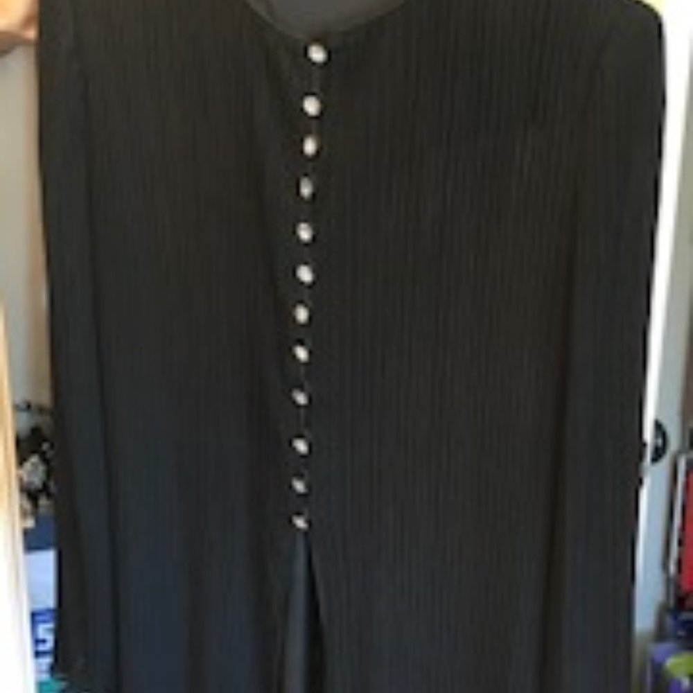 Pleated Tunic With Crystal Buttons - image 1